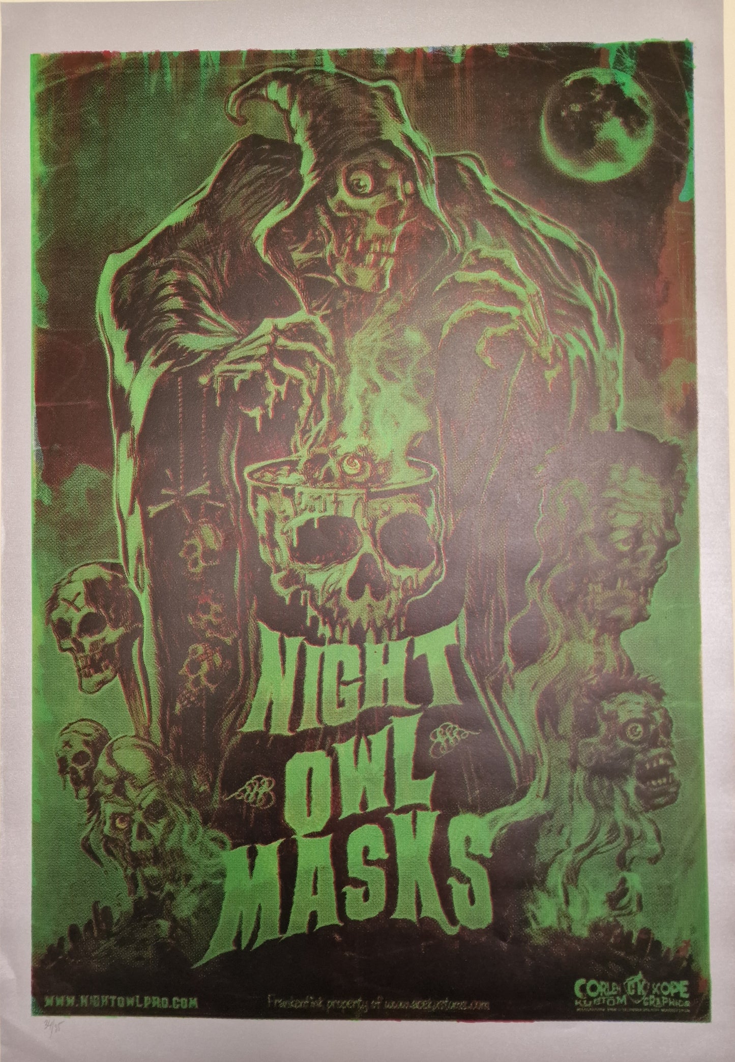 Night Owl Masks Poster